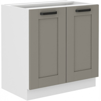 Szafka kuchenna dolna LUNA 80 D 2F BB CLAY GREY / BIAŁY MAT