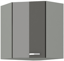 Szafka kuchenna GREY 60x60 GN-72 1F (45°) SZARY POŁYSK/SZARY PLATYNOWY