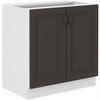 Szafka kuchenna dolna STILO 80 D 2F BB GRAFIT MAT/BIAŁY MAT
