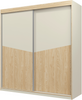 Szafa przesuwna ASTON 1, Szafa 200cm, Dąb Odwieczny / Czarny
