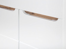 Szafka pod umywalkę 821 80cm, Meble łazienkowe BALI Dąb Craft/Biały Połysk
