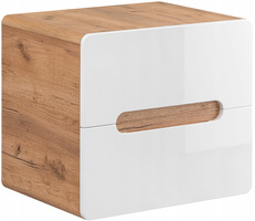 Szafka pod umywalkę 828 60cm, Meble łazienkowe ARUBA Dąb Craft/Biały Połysk