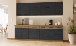Meble kuchenne VIGO DARK WOOD / DĄB LANCELOT zestaw kuchnia 260cm