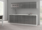 Szafka kuchenna SONIA 60 DK-202 2F SZARY POŁYSK/BIAŁY