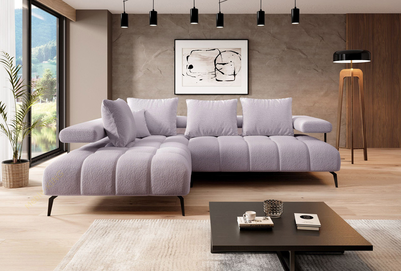 Narożnik MAGNETIC L 258 cm, Elektryczny wysuw siedziska