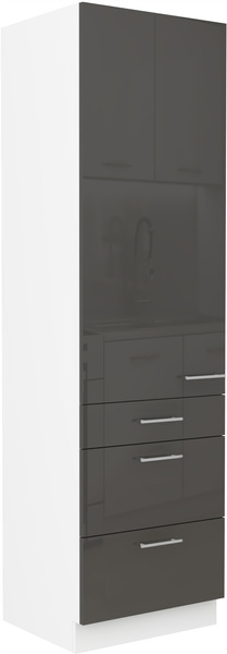Szafka kuchenna LARA 60 DKS-210 3S 1F BIAŁY/CAPPUCCINO POŁYSK