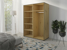 Szafa OSLO I 120cm, Szafa z Lustrem Dąb Artisan / Czarny