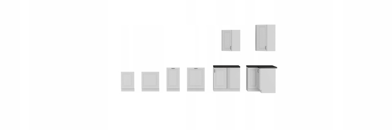 Szafka kuchenna narożna STILO 60x60 GN-72 (45°) 1F BIAŁY MAT