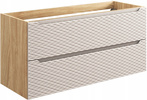 Szafka 120cm, szuflady, Meble łazienkowe OCEAN Czarny / Dąb Olejowany