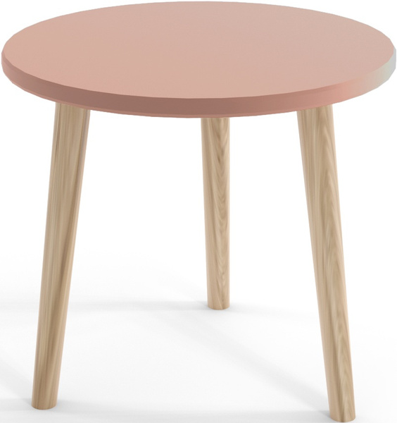 Stolik kawowy BOHO ława, drewniane nogi RÓŻ