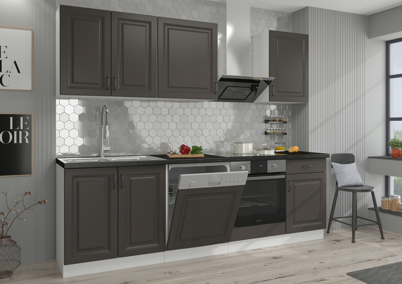 Szafa kuchenna górna narożna STILO 60x60 GN-72 (90°) 2F GRAFIT/BIAŁY MAT