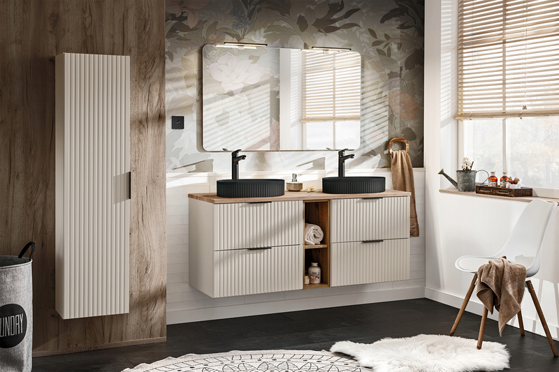 Blat łazienkowy 120cm, Meble łazienkowe ADEL DĄB WOTAN