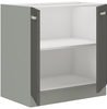 Szafka kuchenna dolna GREY 80 D 2F BB SZARY POŁYSK / SZARY PLATYNOWY