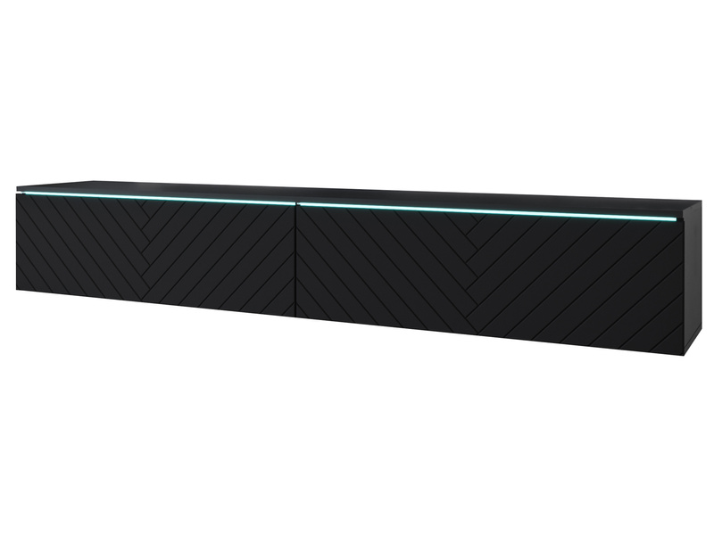 Szafka RTV Lowboard D 180cm CZARNY GRAFIT / JODEŁKA MDF