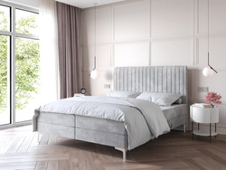 Łóżko tapicerowane, kontynentalne PRIMO 200x200 cm, Sprężyny, Pojemniki, Rozmiary