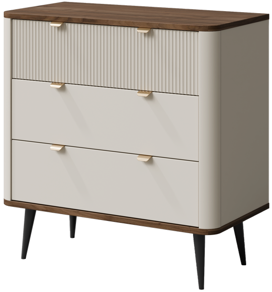 Komoda MARLY 11 90cm, Meble Pokojowe MARLY, KASZMIR / SZARY KAMIEŃ