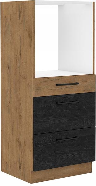 Szafka kuchenna VIGO 60 DPS-145 3S BB DARK WOOD / DĄB LANCELOT