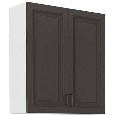 Szafka kuchenna górna STILO 80 G-90 2F GRAFIT MAT/BIAŁY MAT