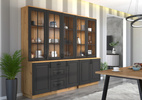 Witryna FLAWIA 60 2D Dąb Artisan / Grafit