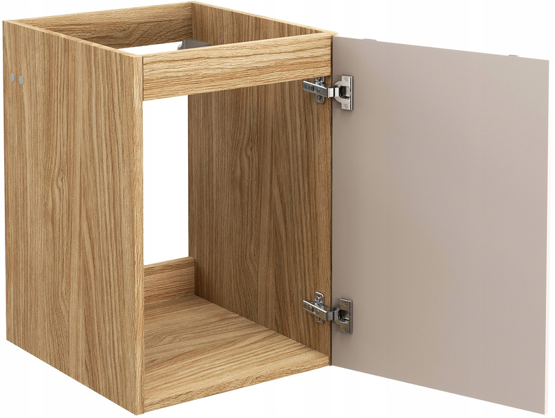 Szafka pod blat 40cm, 1 drzwi, Meble łazienkowe LUXOR Dąb Olejowany / Beż