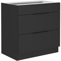 Szafka kuchenna dolna SIENA 80 D 3S BB CZARNY MAT