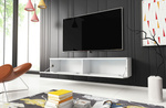 Szafka RTV Lowboard D 140cm BIAŁY / BIAŁY POŁYSK
