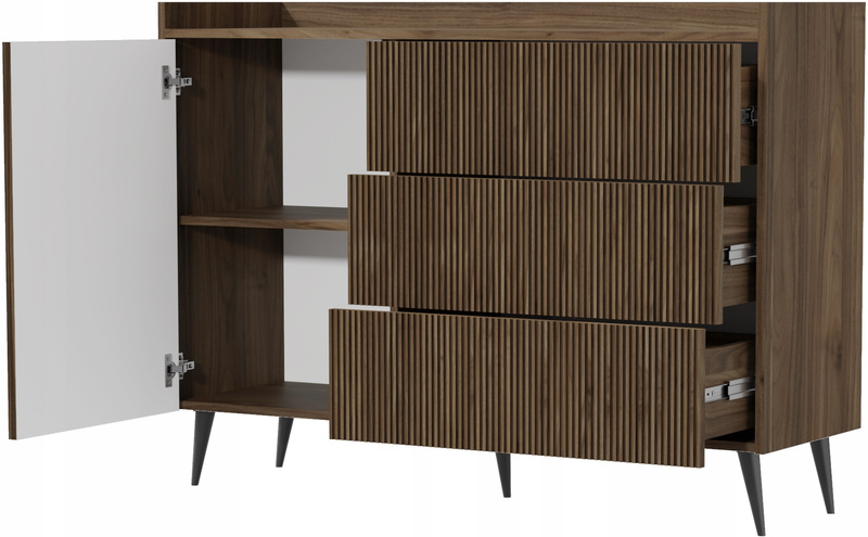 Komoda ADEMO 4 126cm, Meble pokojowe Orzech