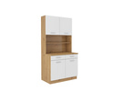 Szafka Słupek Kuchenny MARIA 50 cm, Komin, Biały/Dąb Artisan, Meble kuchenne MARIA