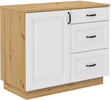 Komoda FLAWIA 100 1D3S Dąb Artisan / Biały