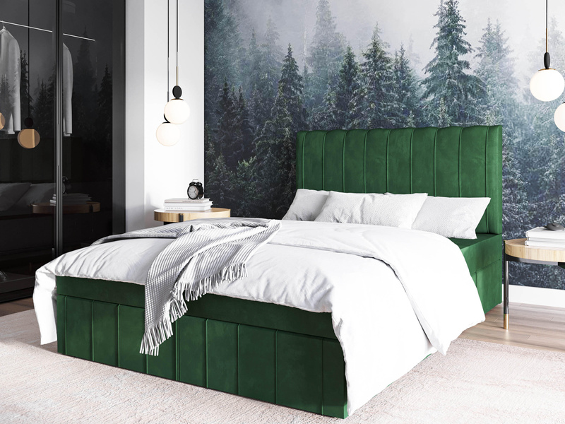 Łóżko tapicerowane, kontynentalne VENUS II 180x200 cm, Sprężyny, Pojemniki, Rozmiary