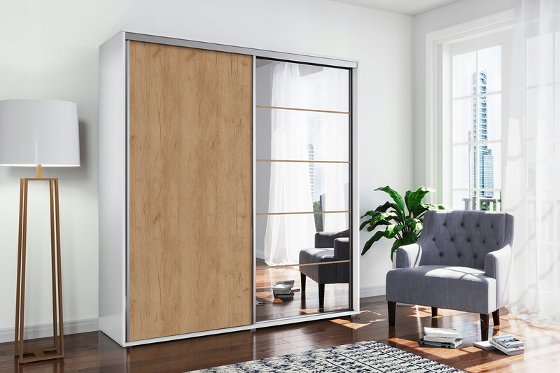 Szafa przesuwna A21 150 / 215 / 62 lustro, różne kolory i rozmiary