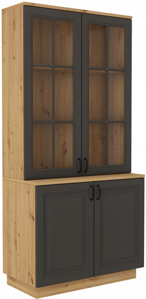 Nadstawka FLAWIA 100 2D Dąb Artisan / Grafit