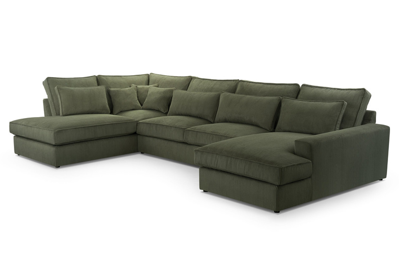 Duży Narożnik Do Salonu CLEO U MINI (COBRA) 370 cm, Rogówka, W kształcie U