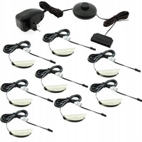 Oświetlenie LED 8 klipsów / barwa BIAŁY ZIMNY