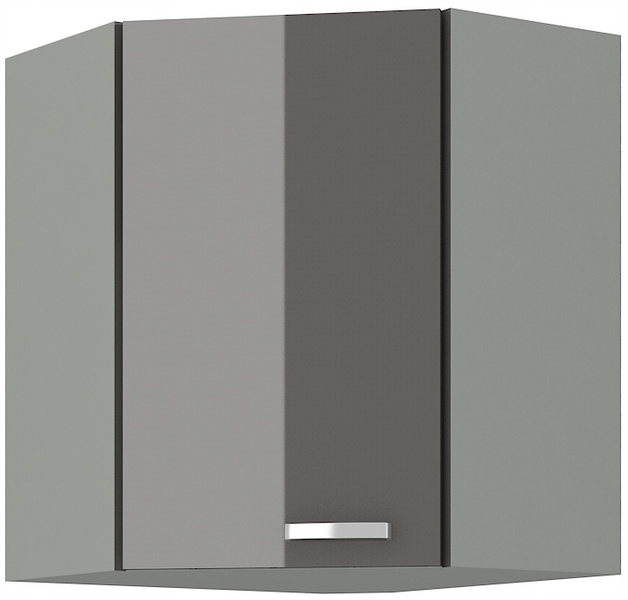 Szafka kuchenna GREY 60x60 GN-72 1F (45°) SZARY POŁYSK/SZARY PLATYNOWY