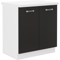 Szafka kuchenna dolna OMEGA 80 ZL 2F ZB BIAŁY/CZARNY