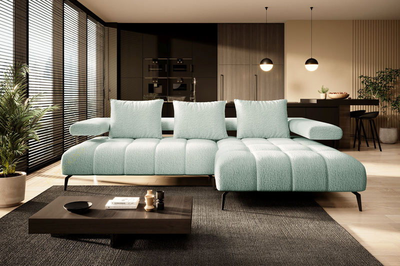 Narożnik MAGNETIC S 266 cm, Elektryczny wysuw siedziska