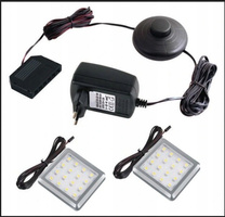 Oświetlenie LED SQUARE 2 klipsy / barwa biały zimny