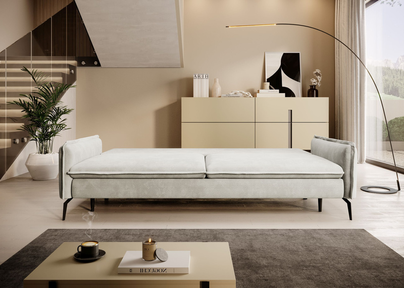 Sofa z funkcją spania GLOSSY 223 cm, Automat, Pojemnik, Sprężyny