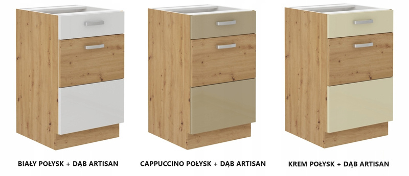 Szafka kuchenna dolna ARTISAN 50 D 1F 1S BB CAPPUCCINO POŁYSK / DĄB ARTISAN