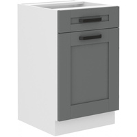 Szafka kuchenna dolna LUNA 50 D 1F 1S BB DUST GREY / BIAŁY MAT