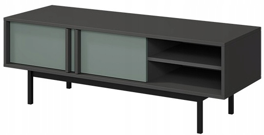 Szafka RTV ALSY 10 123cm, Meble Pokojowe ALSY Antracyt / Aloes
