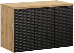 Zestaw meblowy 90cm z blatem, Meble łazienkowe LUXOR Dąb Olejowany / Czarny