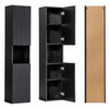 Meble łazienkowe NOVA BLACK 120, 2x umywalka nablatowa, Czarny, 3 KOLORY