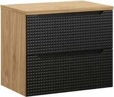 Zestaw meblowy 70cm z blatem, Meble łazienkowe LUXOR Dąb Olejowany / Czarny