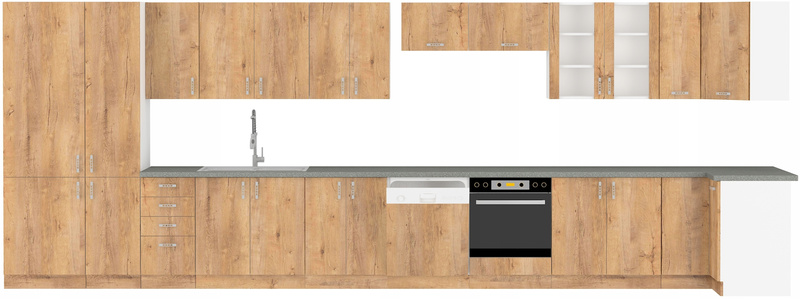 Szafka kuchenna SARA 40 DK-210 2F DĄB LEFKAS/BIAŁY