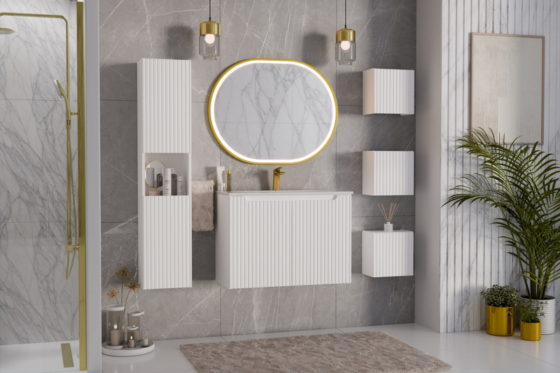 Szafka łazienkowa górna 30x30cm NOVA, 1 drzwi, Meble łazienkowe Biały Mat