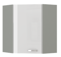 Szafka kuchenna BIANCA 60x60 GN-72 1F (45°) BIAŁY POŁYSK/SZARY PLATYNOWY