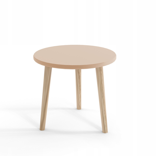 Stolik kawowy BOHO ława, drewniane nogi DĄB CRAFT ZŁOTY