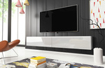 Szafka RTV Lowboard D 180cm BETON / BIAŁY POŁYSK
